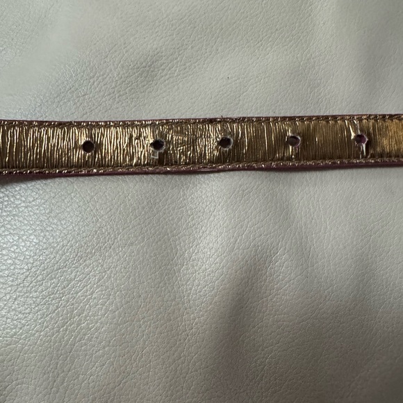 Michael Michael Kors Textured Pink Leather Belt - Picture 9 of 12